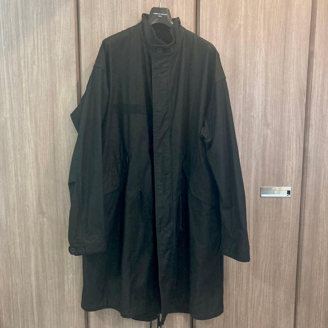 希少L 23AW コムデギャルソンオム 製品染め M-65 モッズコート 黒