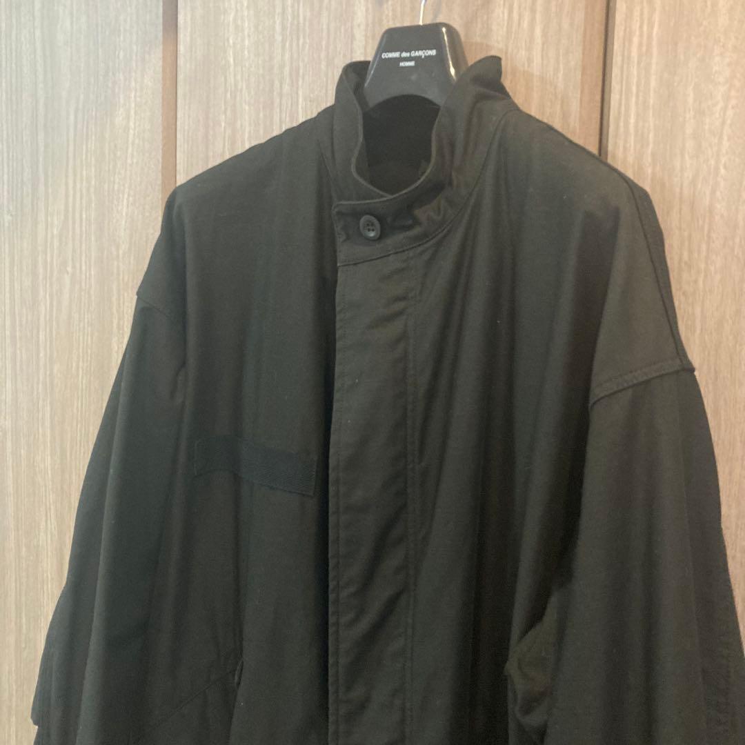 希少L 23AW コムデギャルソンオム 製品染め M-65 モッズコート 黒