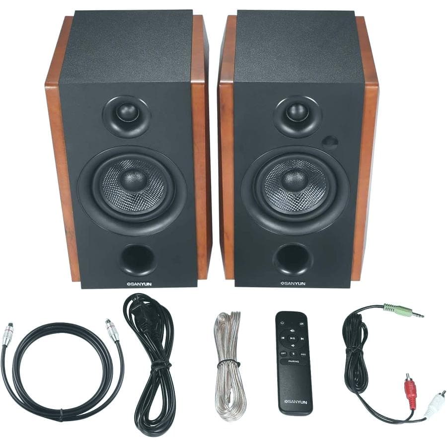 Sanyun SW228BT 80Wアクティブブックシェルフスピーカー