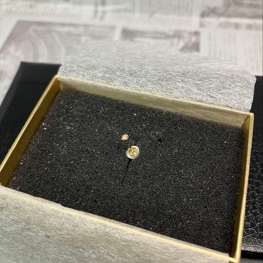 専用◆未使用品◆ メサンジュ K18 片耳ピアス ダイヤモンド 0.025ct