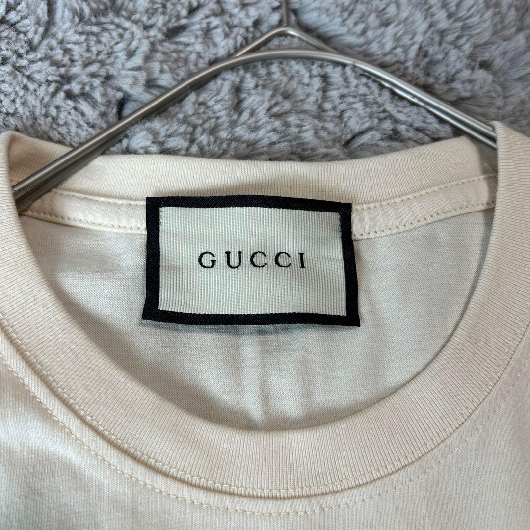 新品未使用GUCCI ロゴプリント Tシャツ クリーム色L ユニセックス