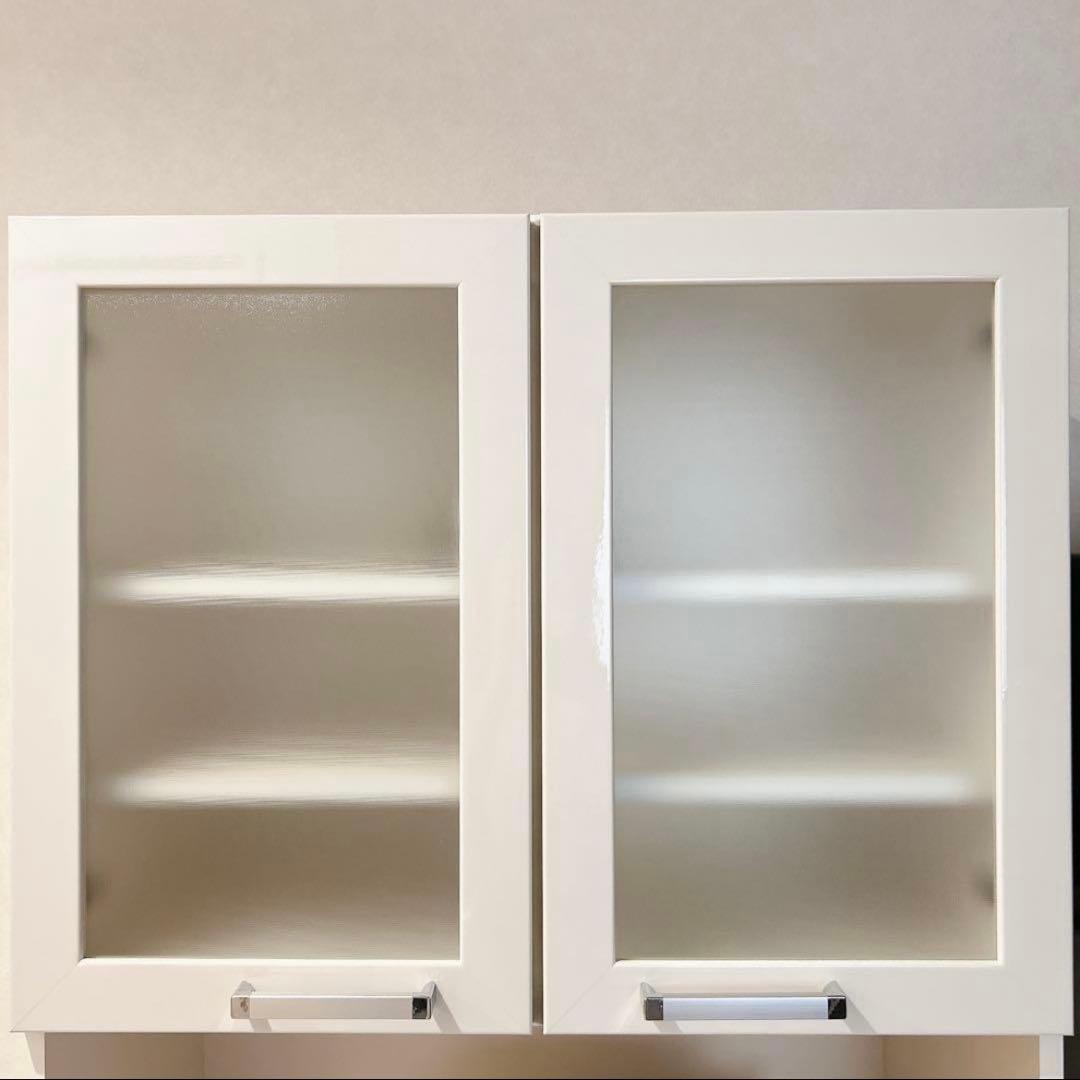 【※羽ママです】パモウナ 食器棚/キッチンボード 完成品（幅75cm）