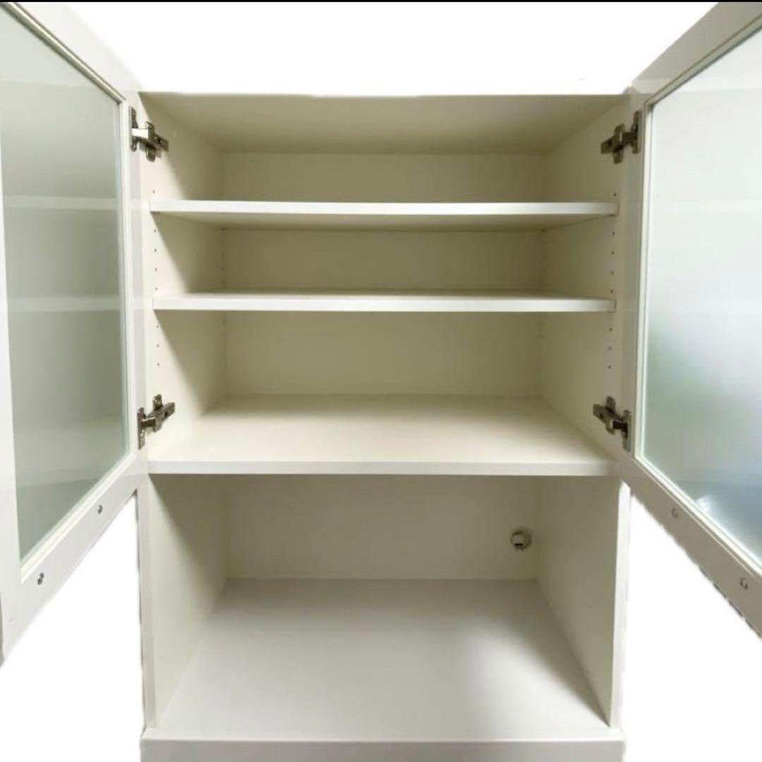 【※羽ママです】パモウナ 食器棚/キッチンボード 完成品（幅75cm）