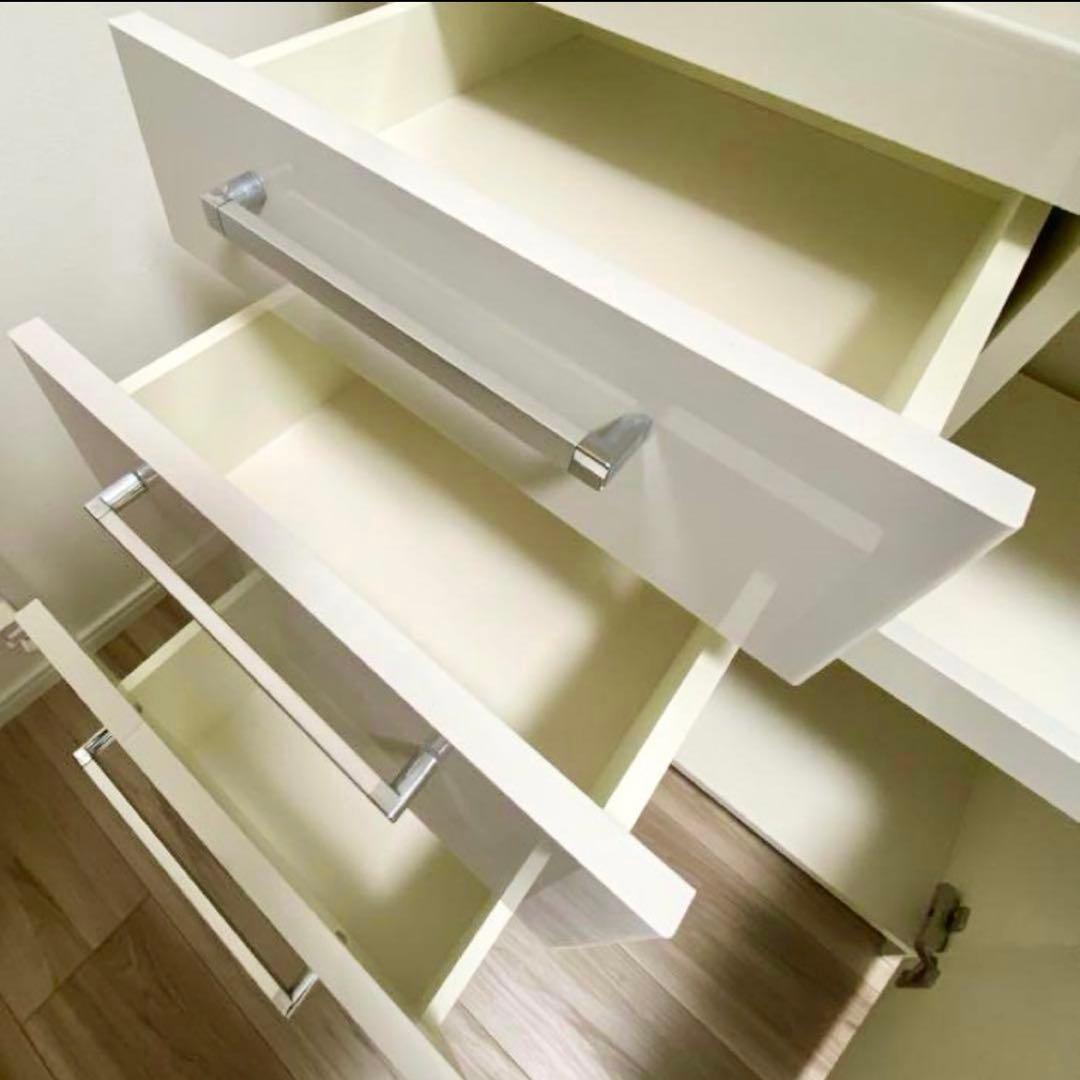 【※羽ママです】パモウナ 食器棚/キッチンボード 完成品（幅75cm）