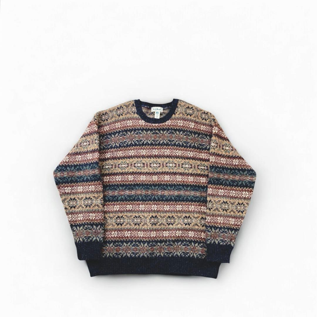 90s L.L.BEAN フェアアイル ウール セーター スコットランド製