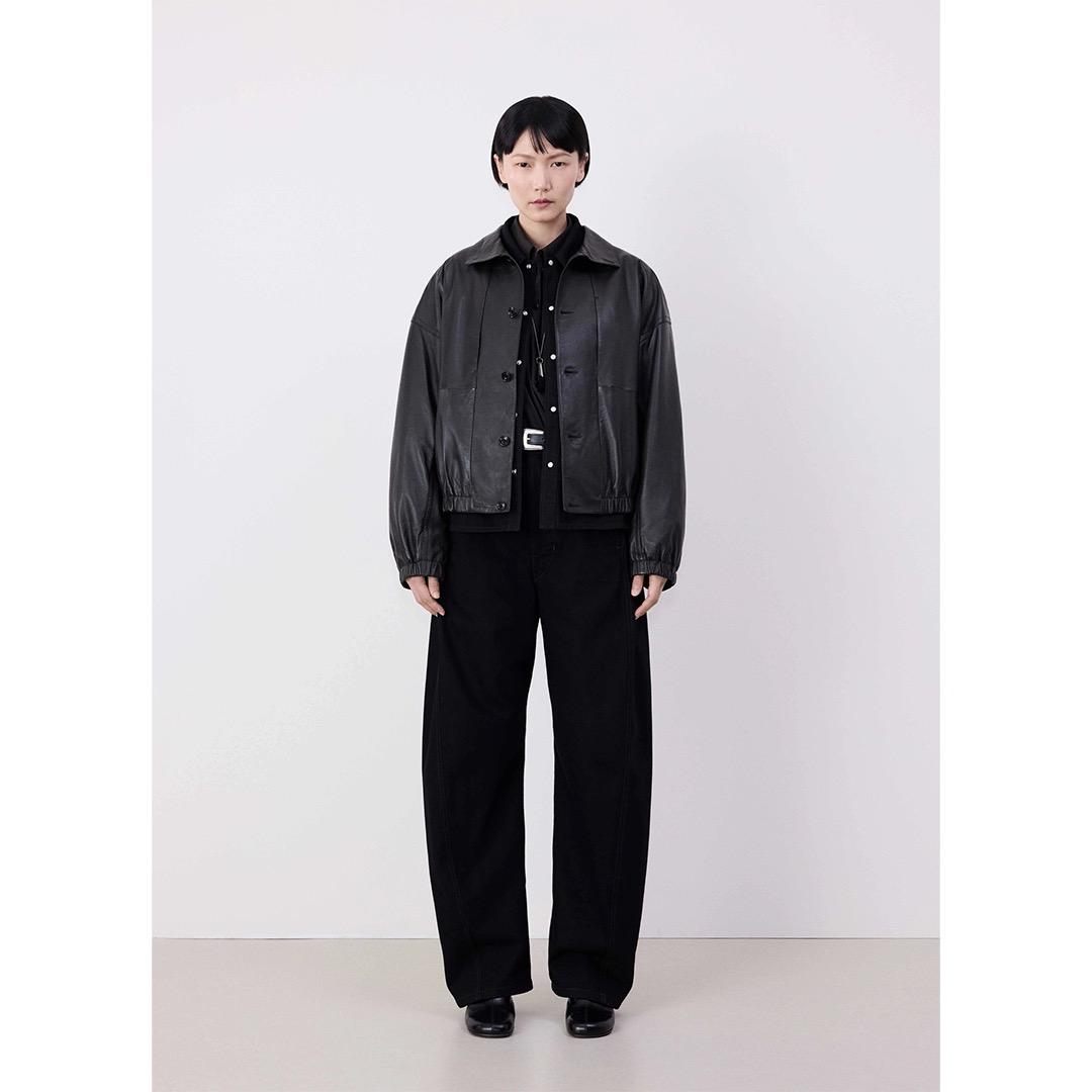 パンツ LEMAIRE TWISTED BELTED PANTS BLACK sizeS