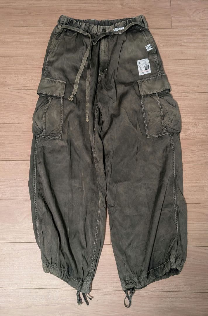 Maison MIHARA YASUHIRO サテン カーゴ パンツ カーキ
