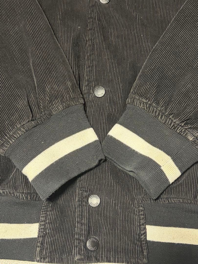 【レア珍品】Stussy コーデュロイ スタジャン Lサイズ ブラック