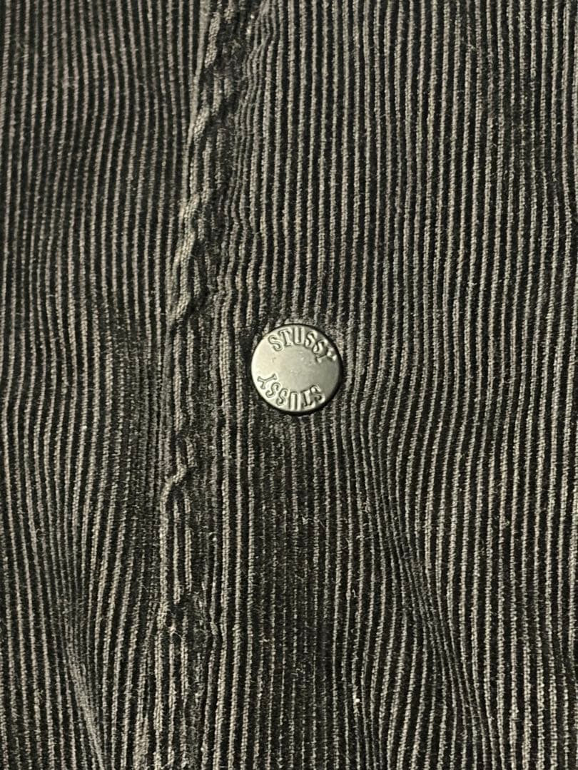 【レア珍品】Stussy コーデュロイ スタジャン Lサイズ ブラック