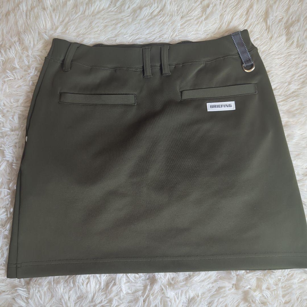 BRIEFING ゴルフ スカート カーキ 3Dロゴ 立体ロゴ S 近年モデル