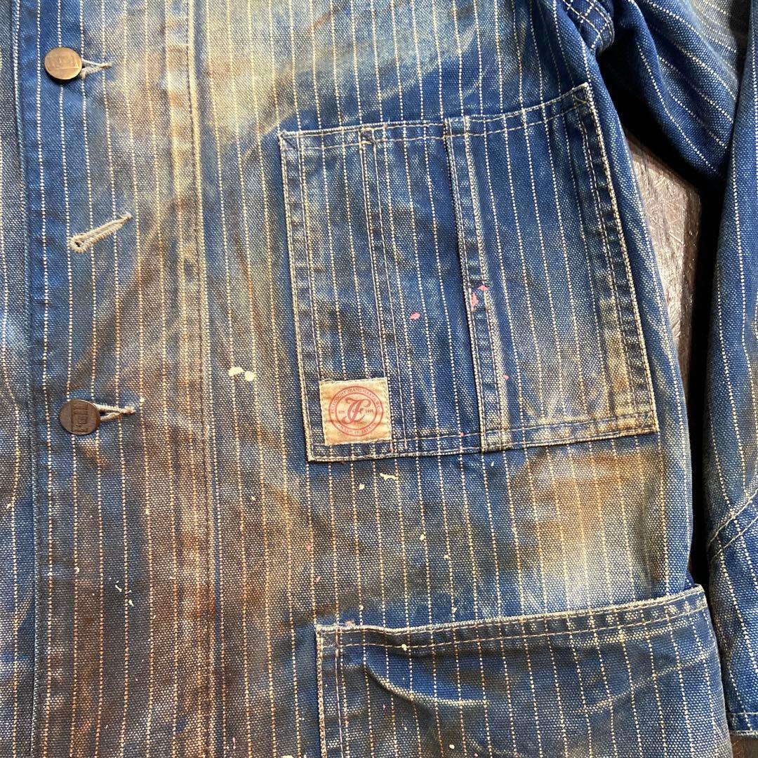 full count★ウォバッシュデニム カバーオール 38サイズエイジング加工