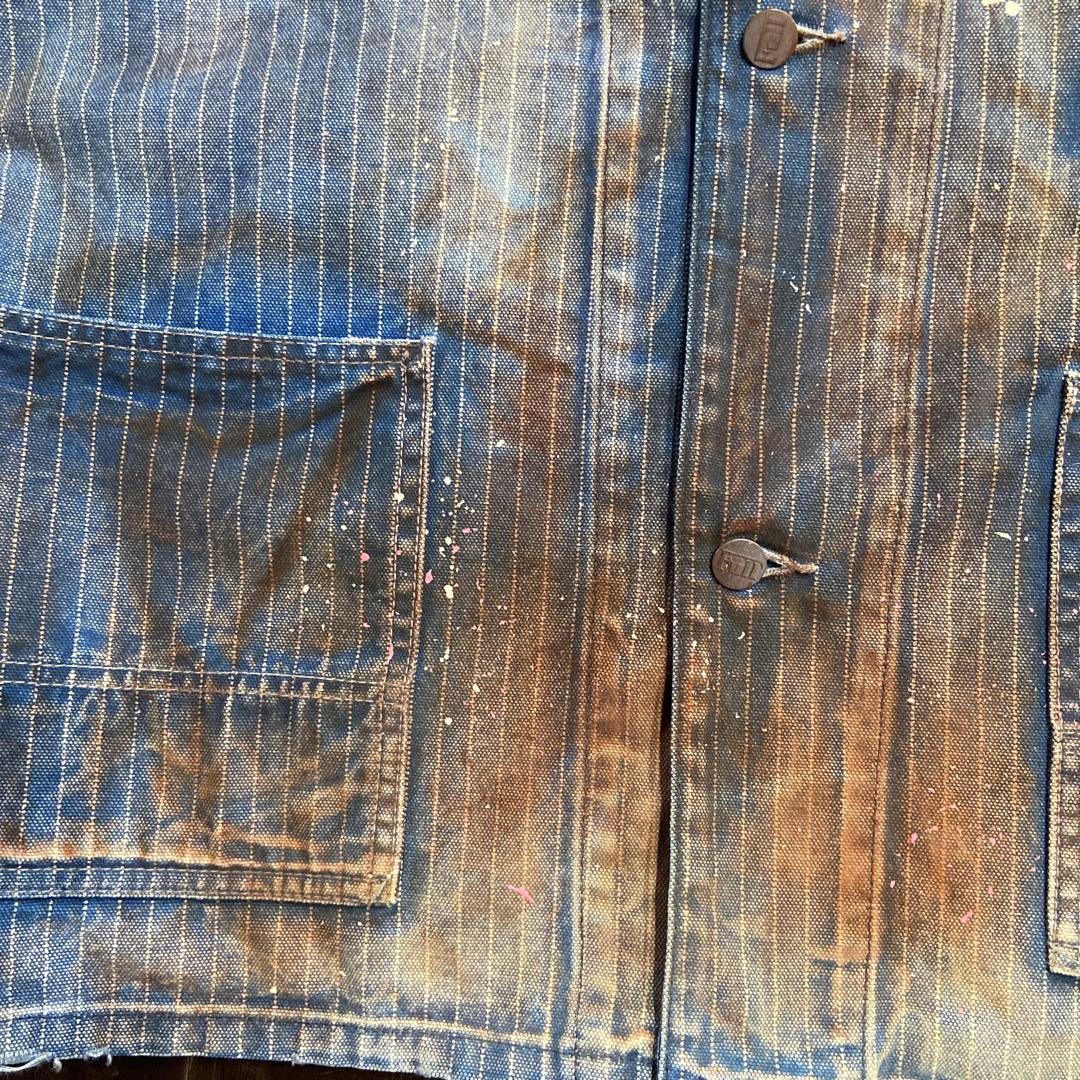 full count★ウォバッシュデニム カバーオール 38サイズエイジング加工