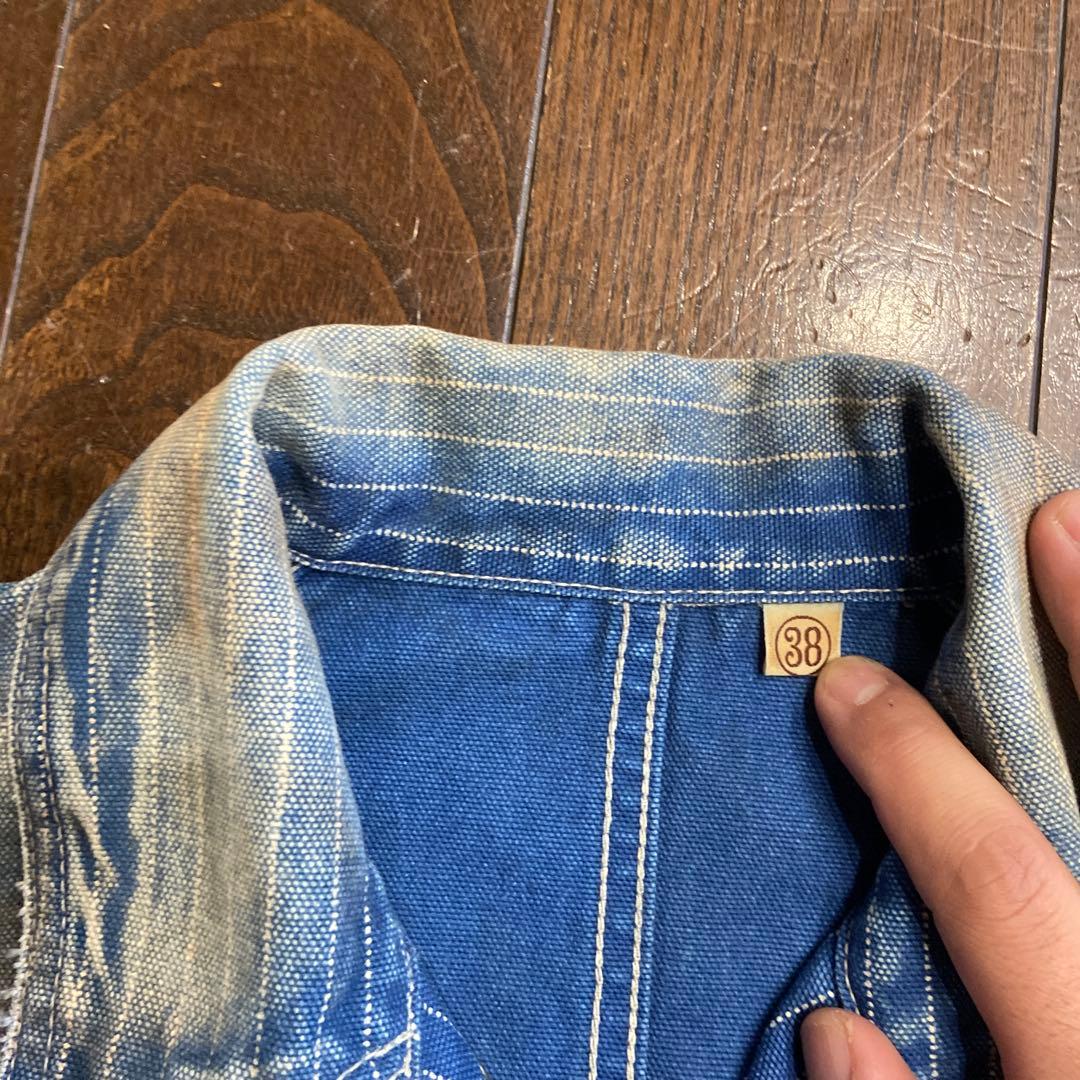 full count★ウォバッシュデニム カバーオール 38サイズエイジング加工
