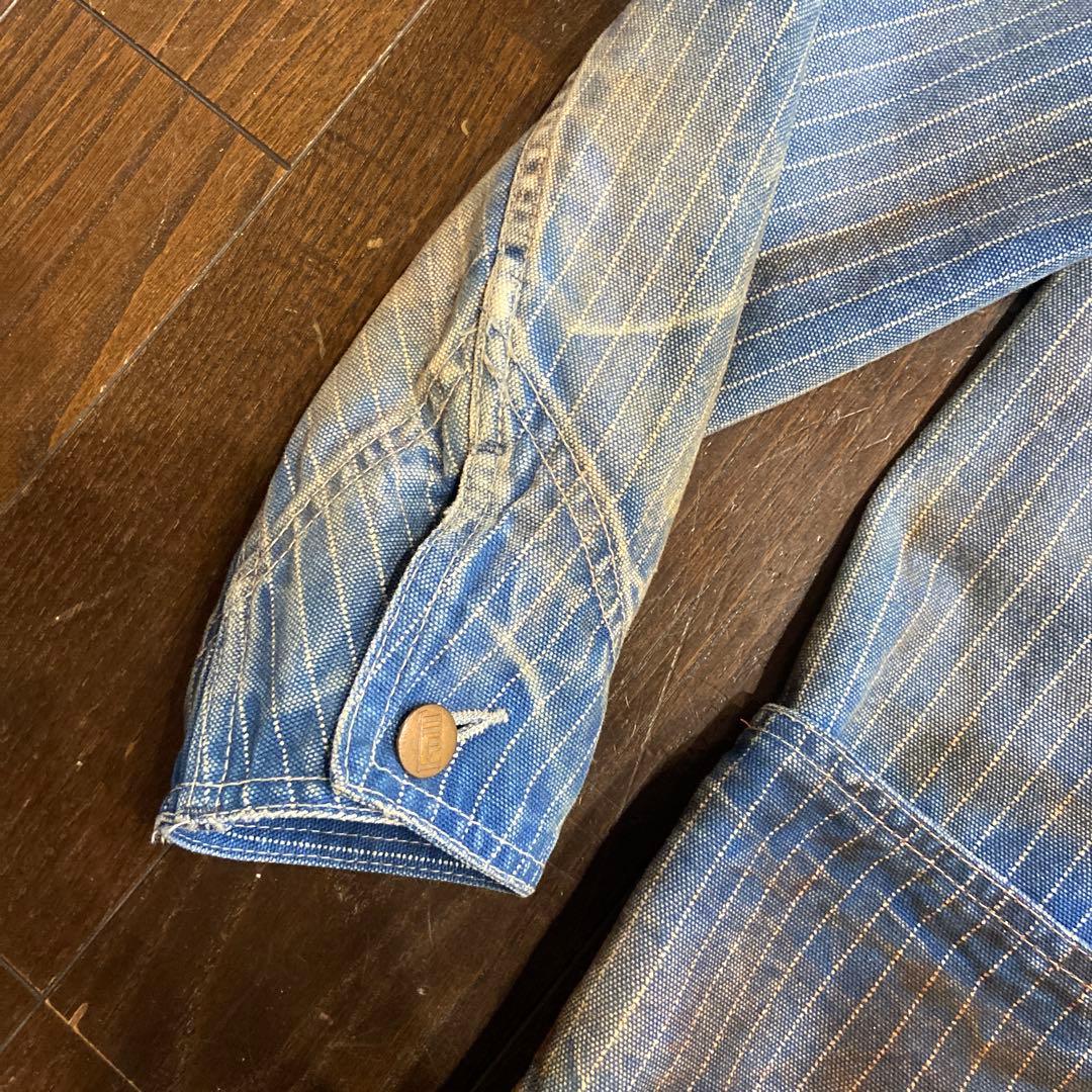 full count★ウォバッシュデニム カバーオール 38サイズエイジング加工