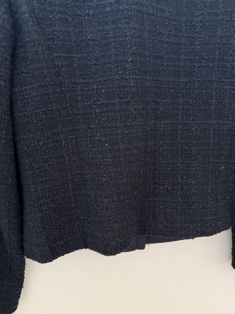 アナイ　リボンヤーンツイードクルージャケット　ノーカラージャケット　フォーマル