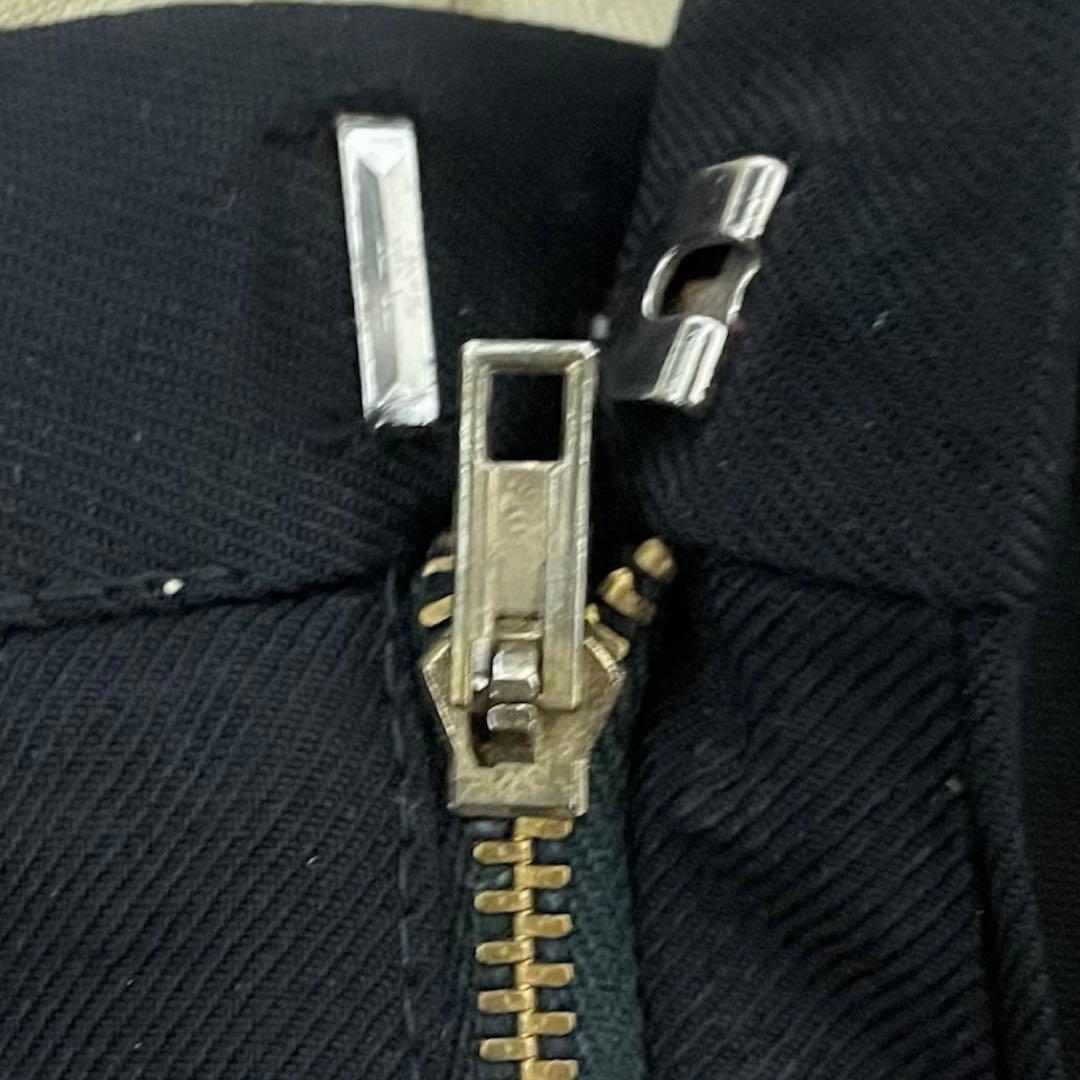 50s rayon×gabardine slacks ブラック　w33