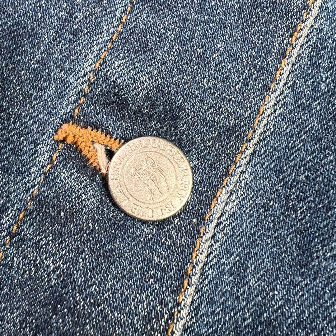 バーバリーロンドン デニムジャケット Gジャン ノバチェック メタルボタン