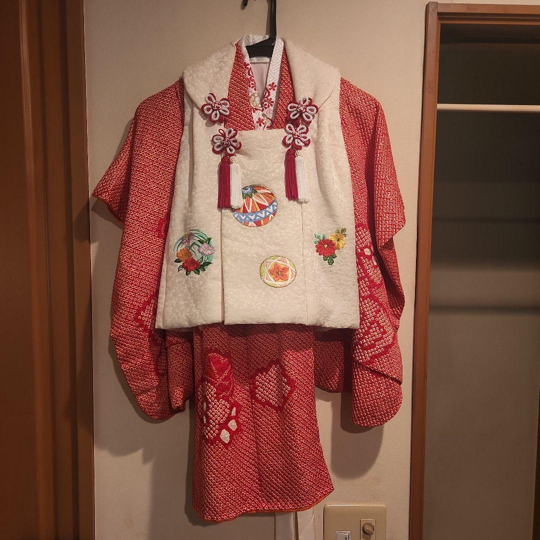 七五三 三歳 正絹 総絞り