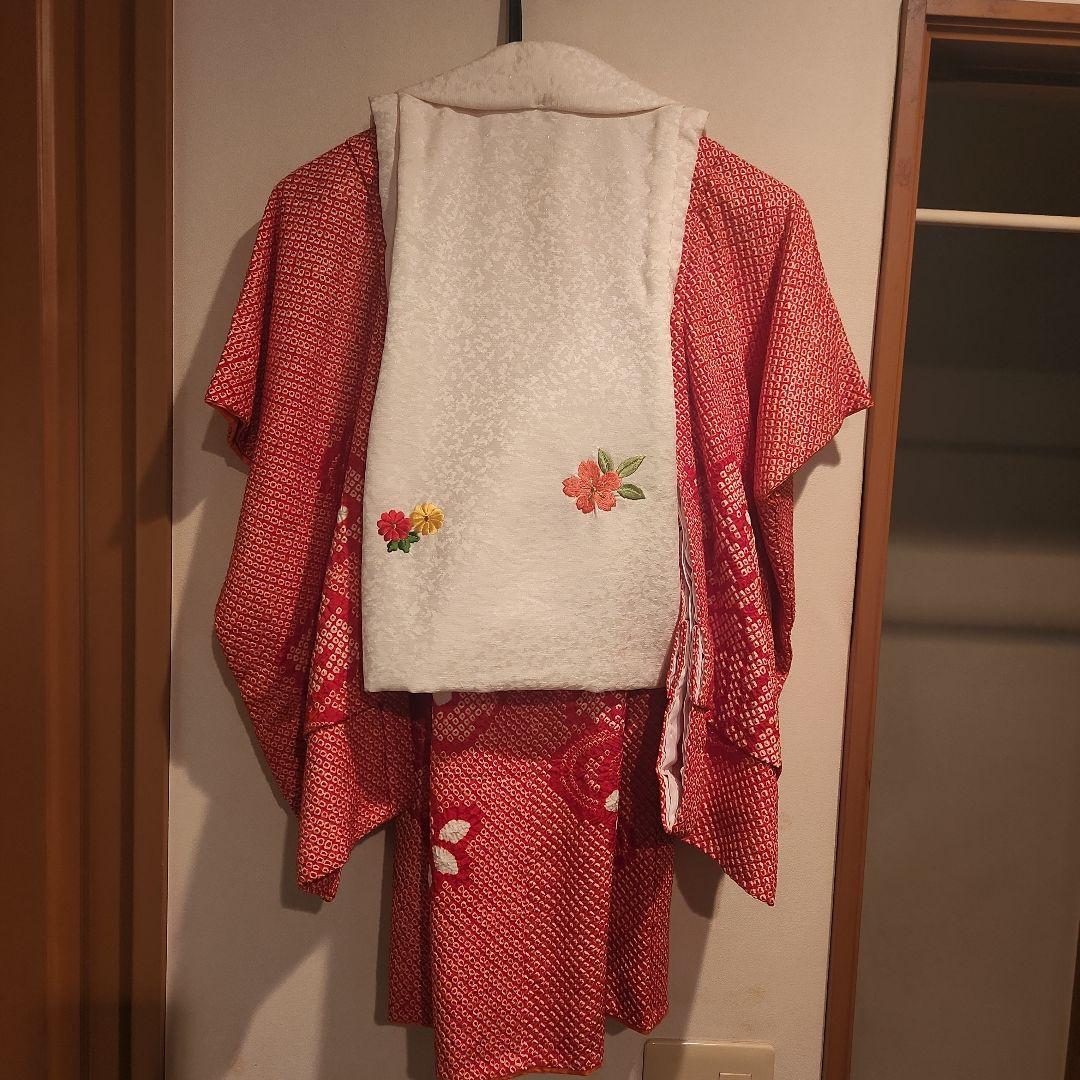 七五三 三歳 正絹 総絞り