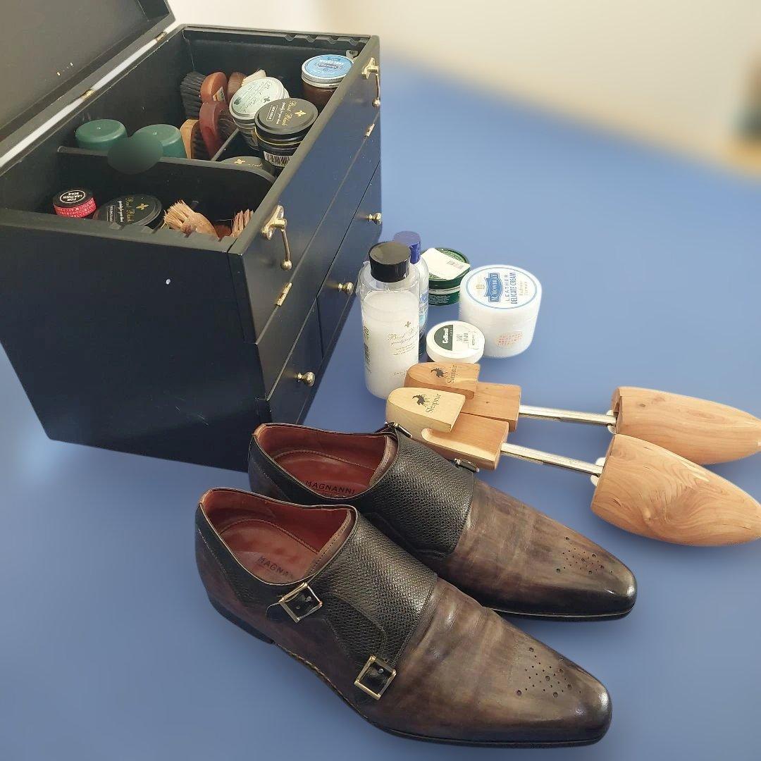 マグナーニ ダブルオパンケ ダブルモンクビジネスシューズ