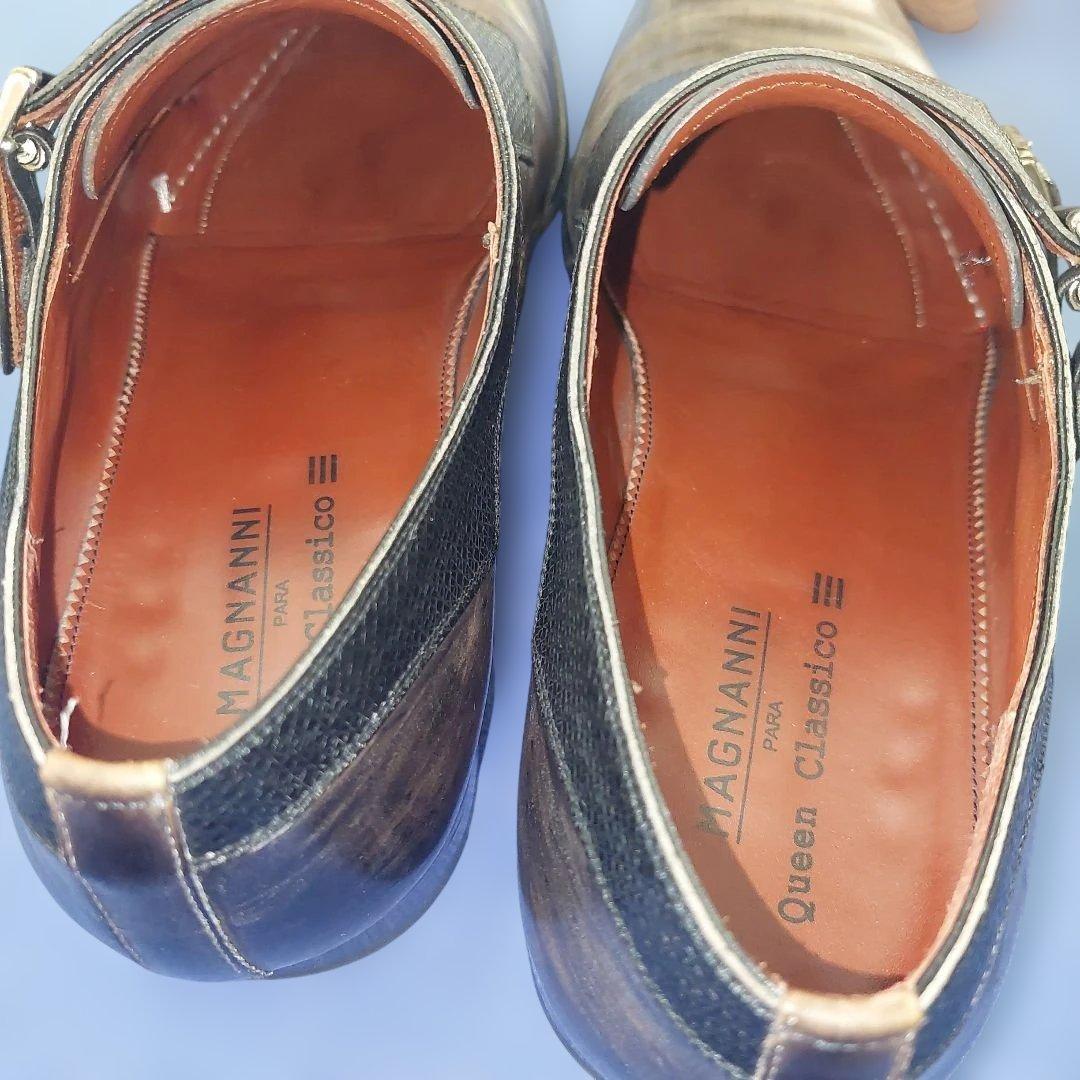 マグナーニ ダブルオパンケ ダブルモンクビジネスシューズ