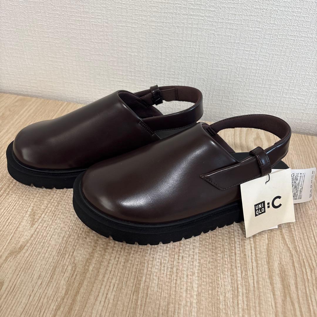 UNIQLO C クロッグシューズ ／ダークブラウン サイズS