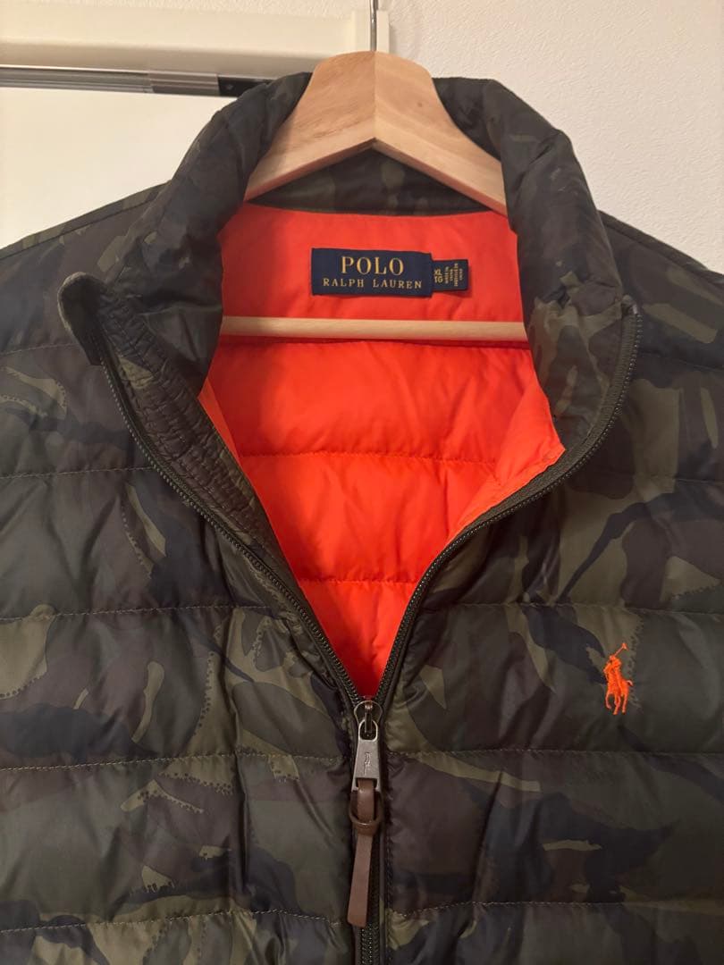 POLO ダウンベスト 迷彩 XL