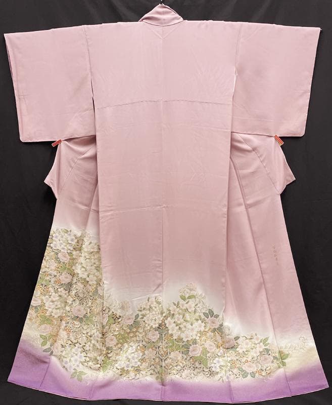 512mt55,504mu51●豪華 縫い取り訪問着 宝相桜華文 金銀糸きらめく