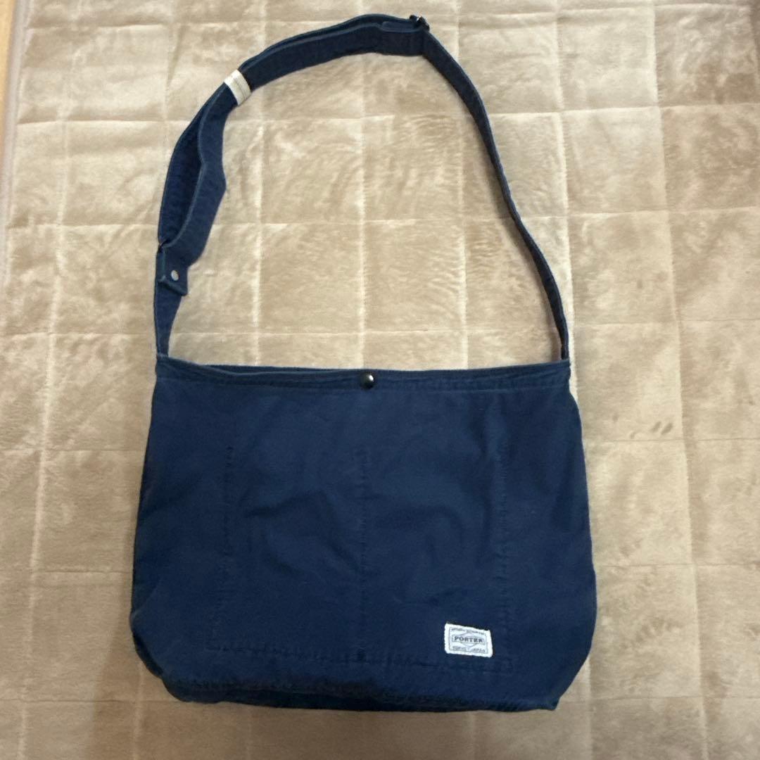 ポーター ディープブルー ショルダーバッグ 藍染め インディゴ