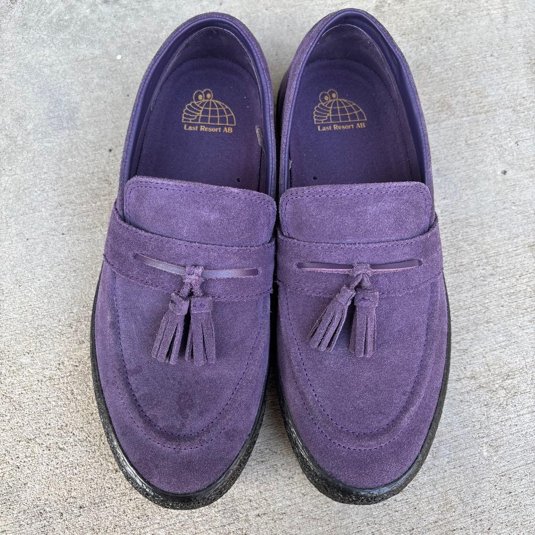 Last Resort AB 紫色 タッセル付きモカシン　27cm