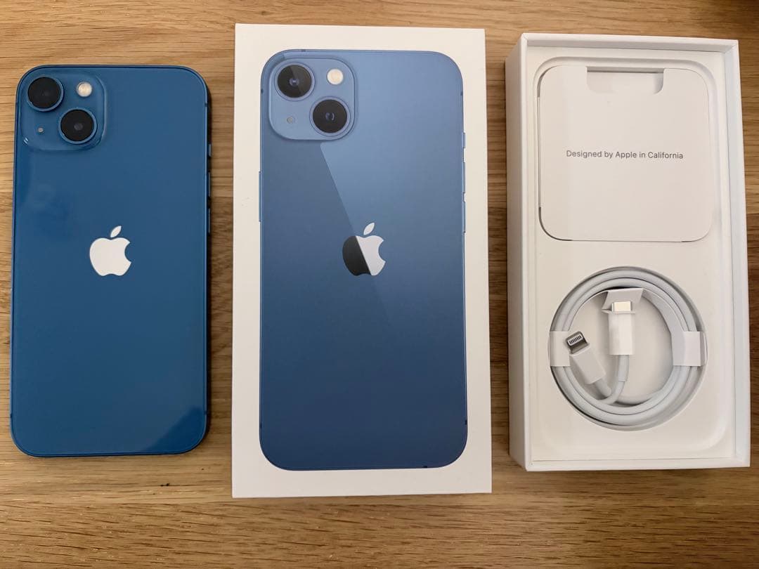 【バッテリー状態100%】 iPhone 13 128GB 青色 箱あり