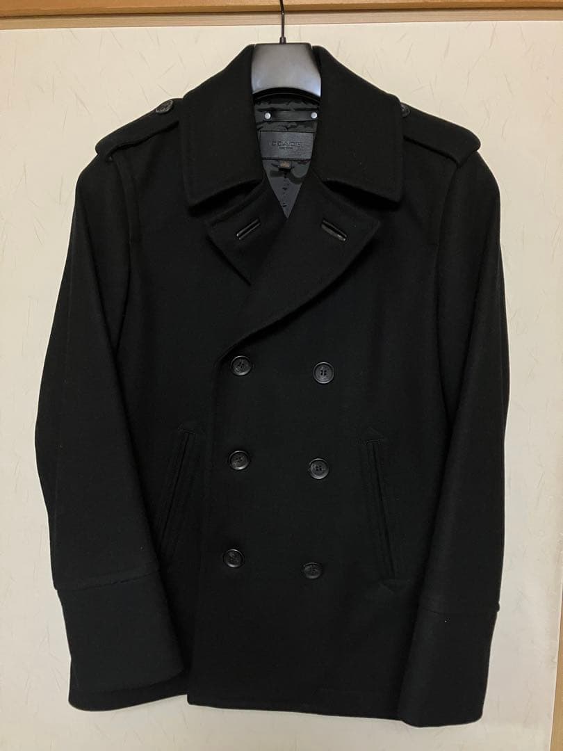 値下げコーチ黒　Pコート