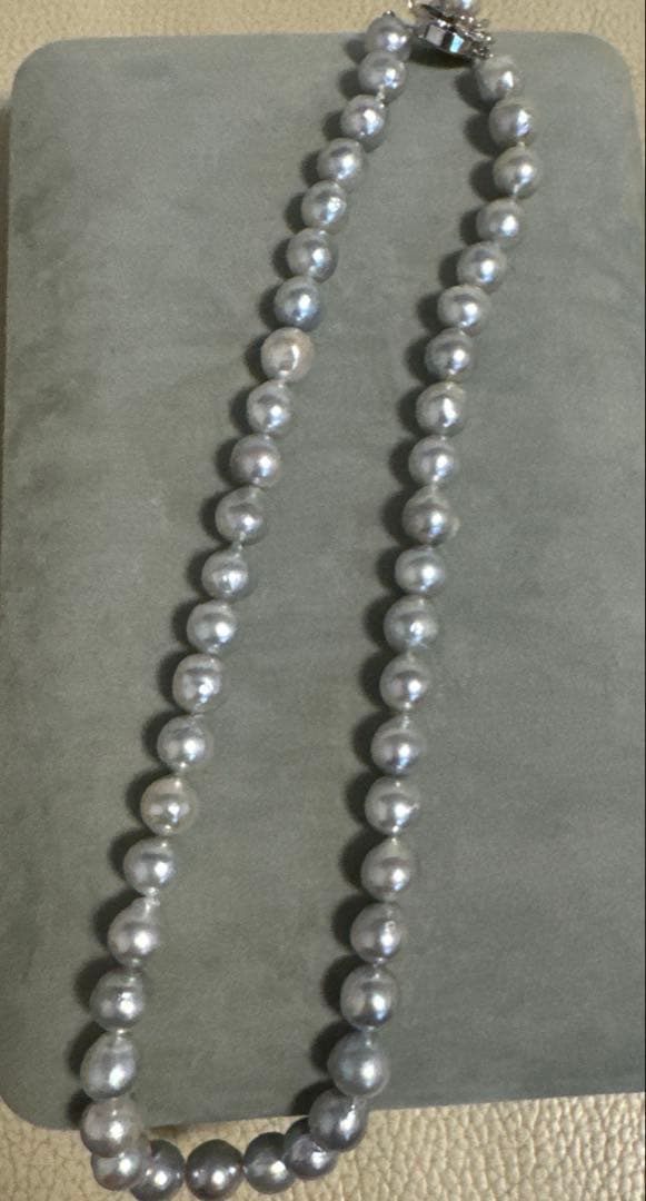 アコヤパール　ネックレス　8-8.5mm シルバーブルー系　本真珠