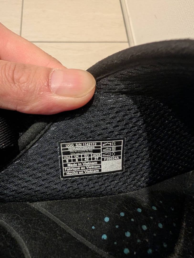 メンズ　UGG ブラック サボ　27cm
