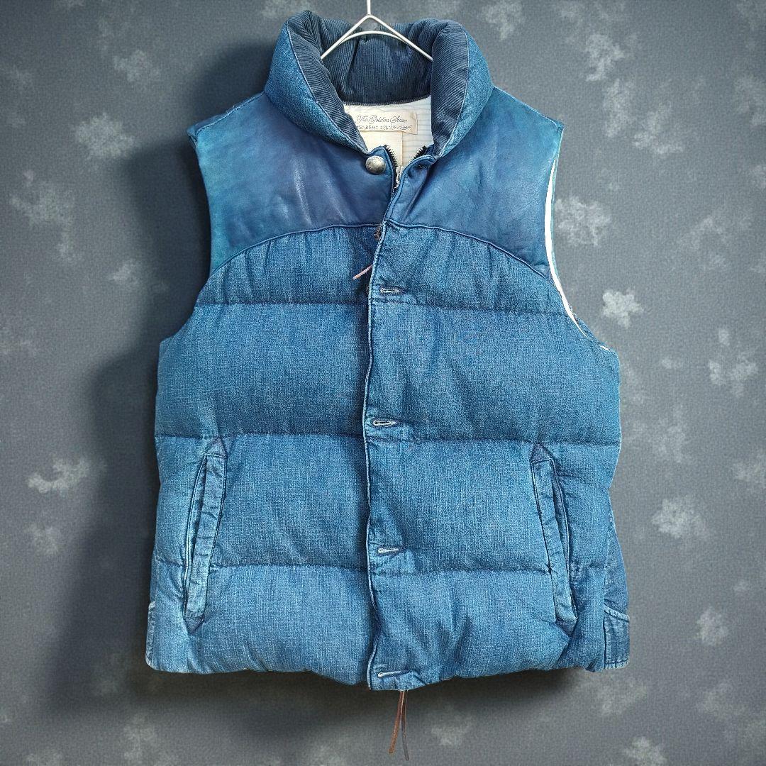 REMI RELIEF×BEAMS レミレリーフ レザー ダウンベスト メンズ