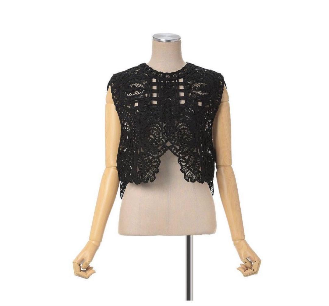 mame コード刺繍　ベスト