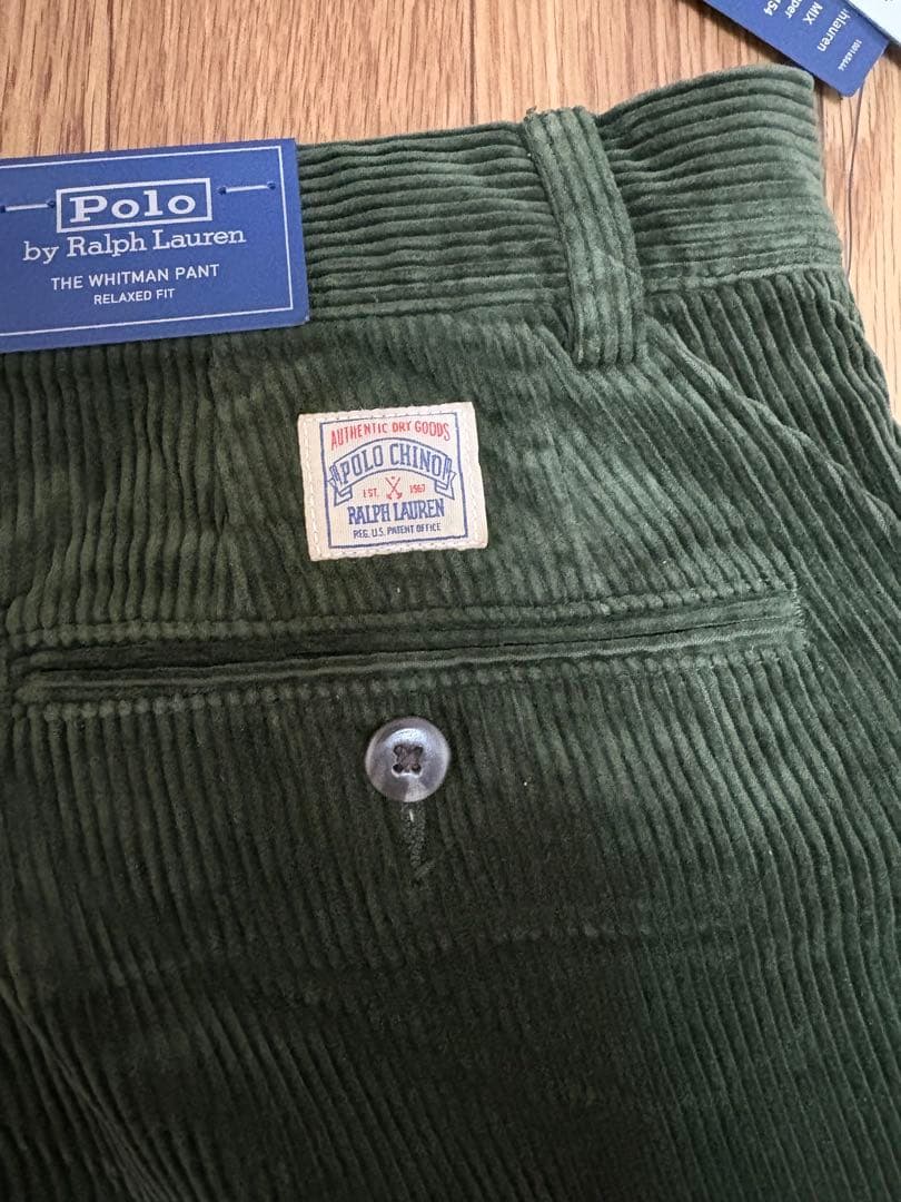 新品未使用　ポロラルフローレン　ポロチノ　コーデュロイ　パンツ　カーキ　W36