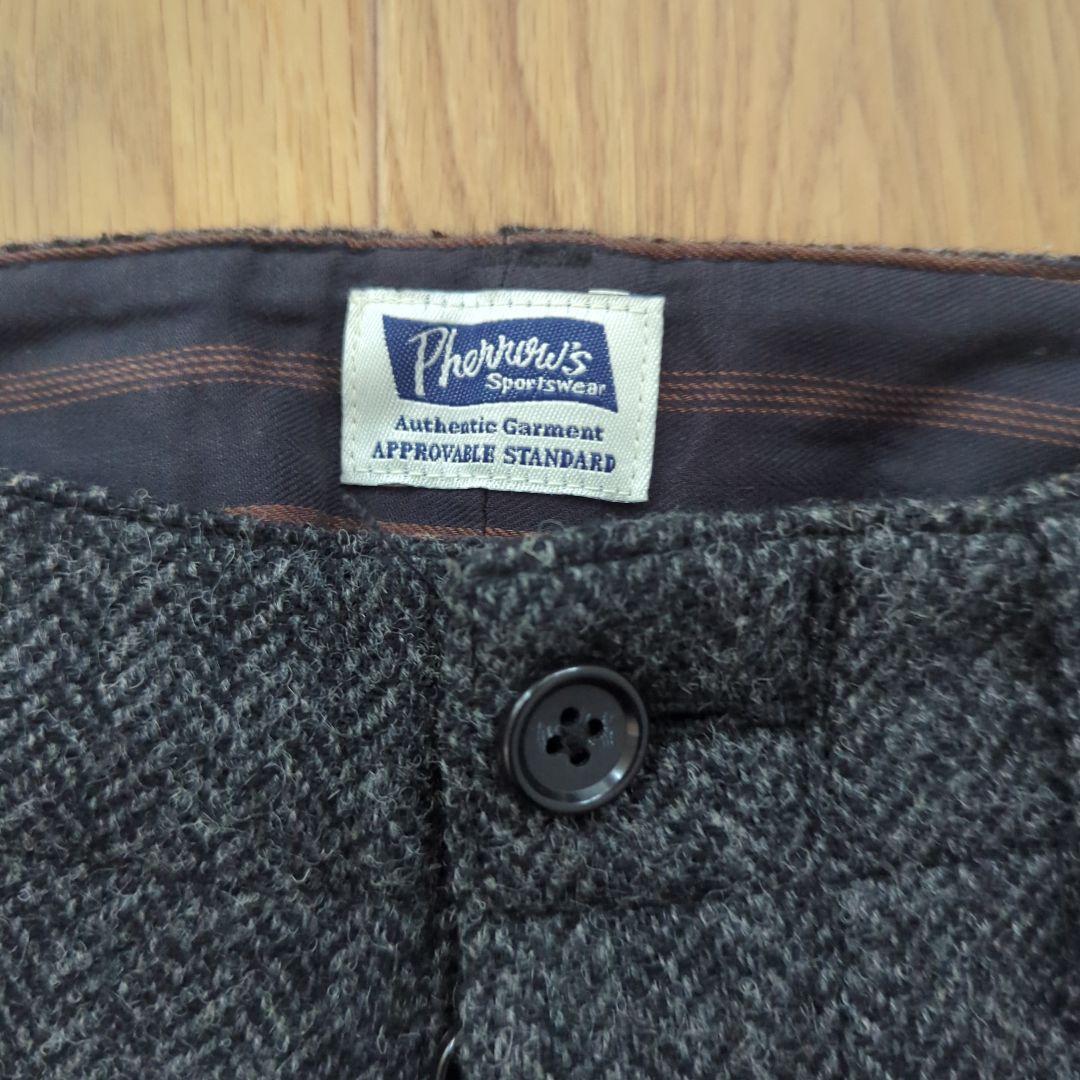 フェローズ PHERROW’S ウール パンツ スラックス ヘリンボーン w30