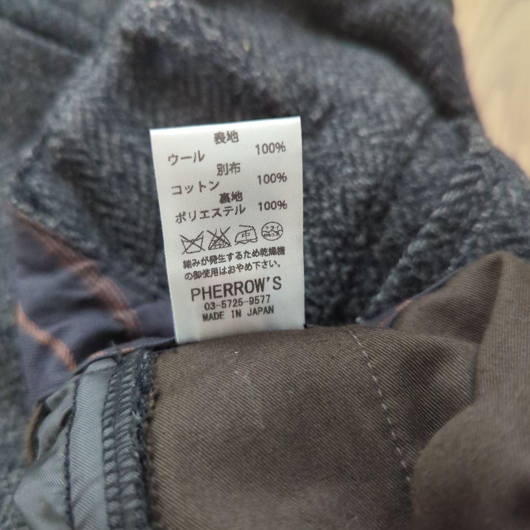 フェローズ PHERROW’S ウール パンツ スラックス ヘリンボーン w30