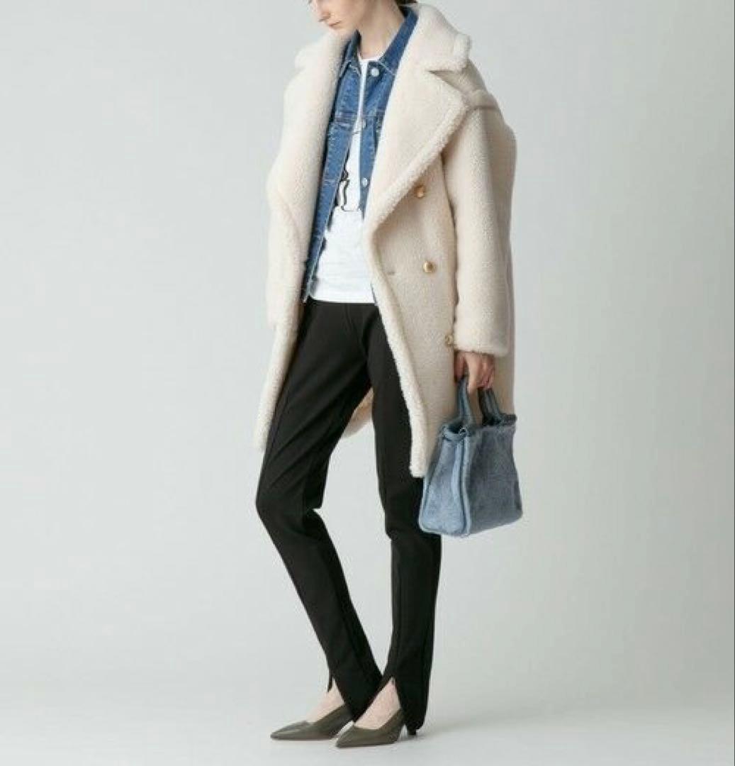 【美品】allureville ウールMIXボアピーコート　01(S)