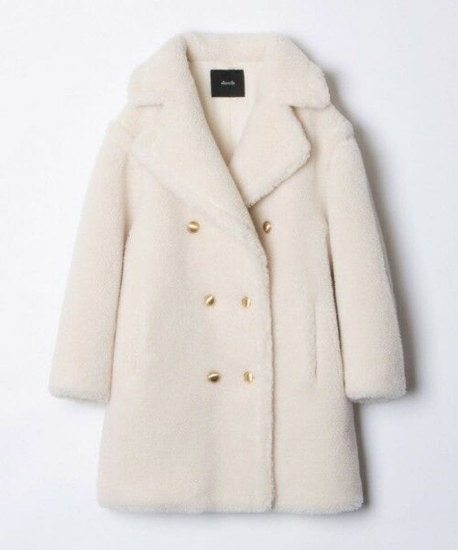 【美品】allureville ウールMIXボアピーコート　01(S)