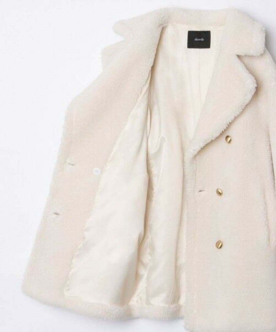 【美品】allureville ウールMIXボアピーコート　01(S)