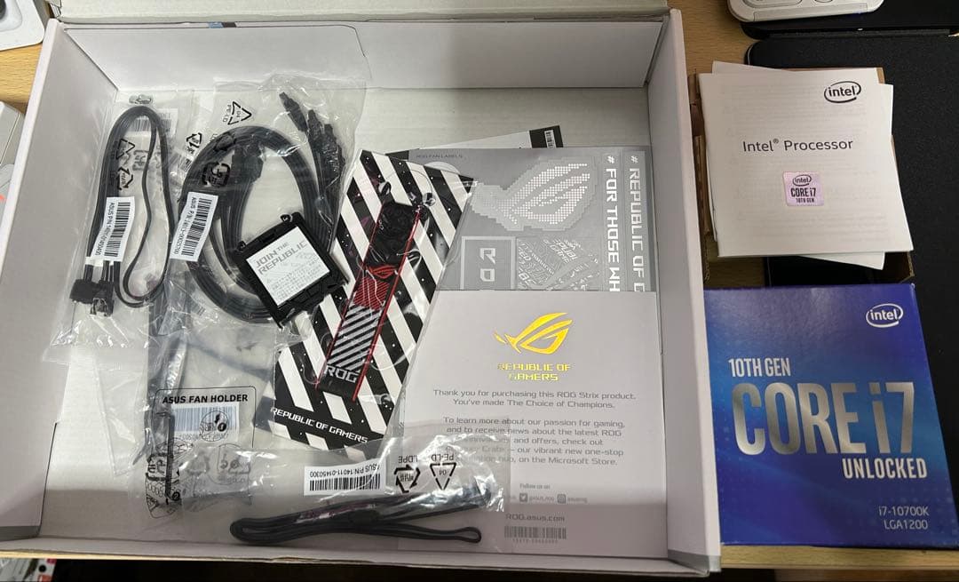 intelCPU i-10700k マザボメモリセット