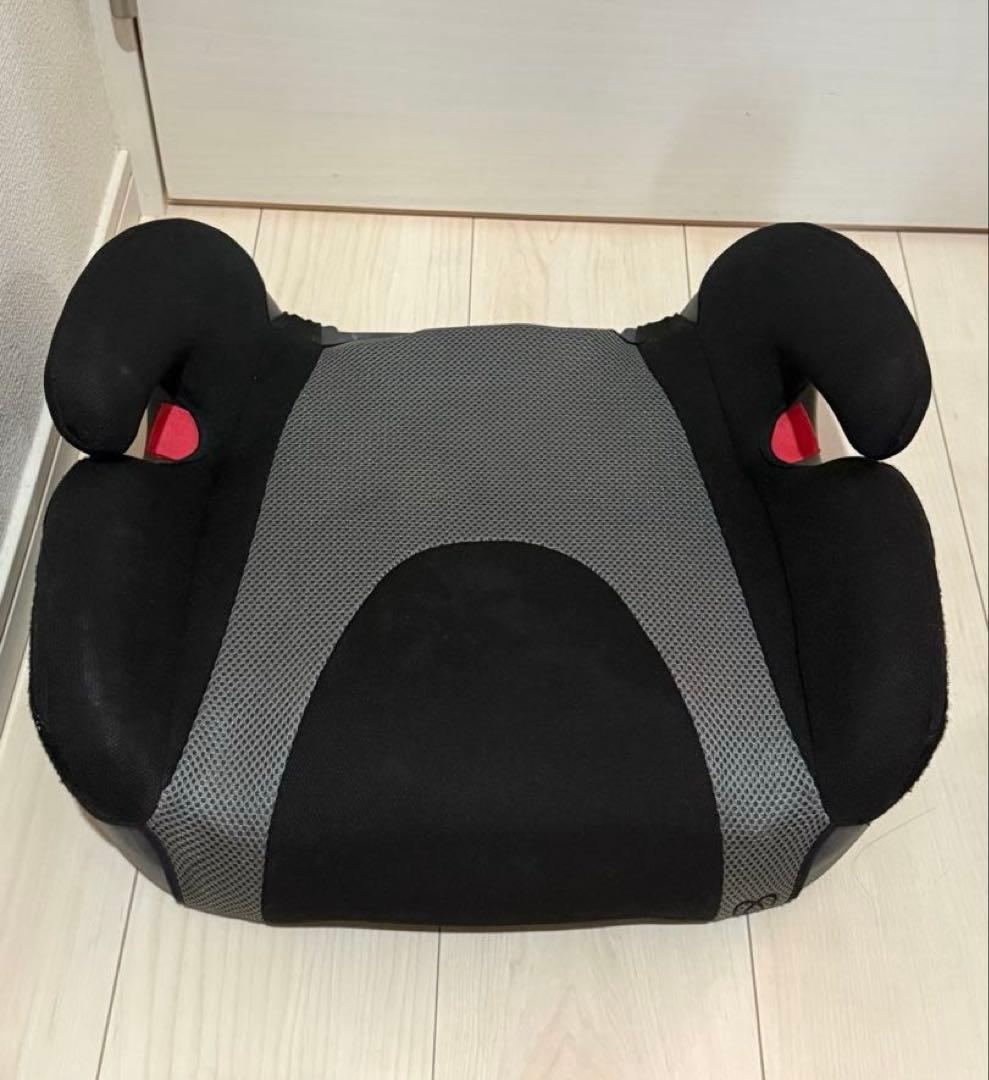 クリーニング済⭐︎チャイルドシート ジュニアシート メッシュ素材 ブラックグレー