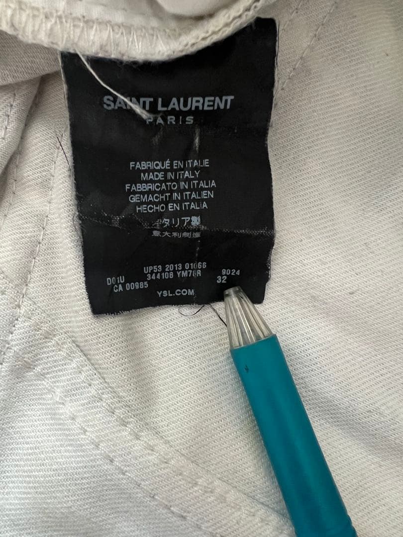 パンツ YSL zebra print ss14 hedi slimane jeans