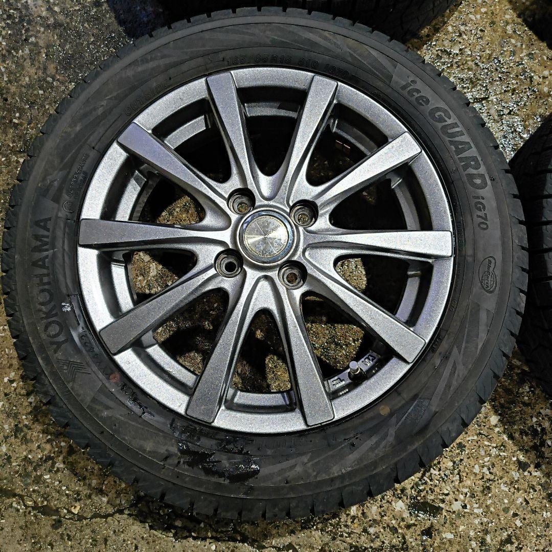 ①ジョン・スミス☆165/65R15☆バリ山ヨコハマタイヤスタッドレス☆