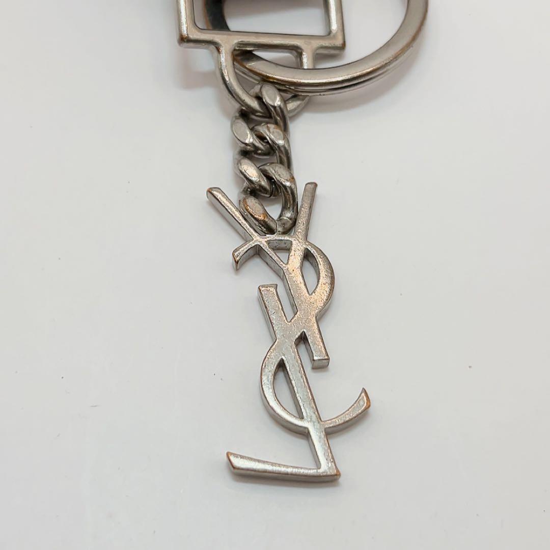 【SAINT LAURENT 】サンローラン カサンドラ ロゴキーリングブラック