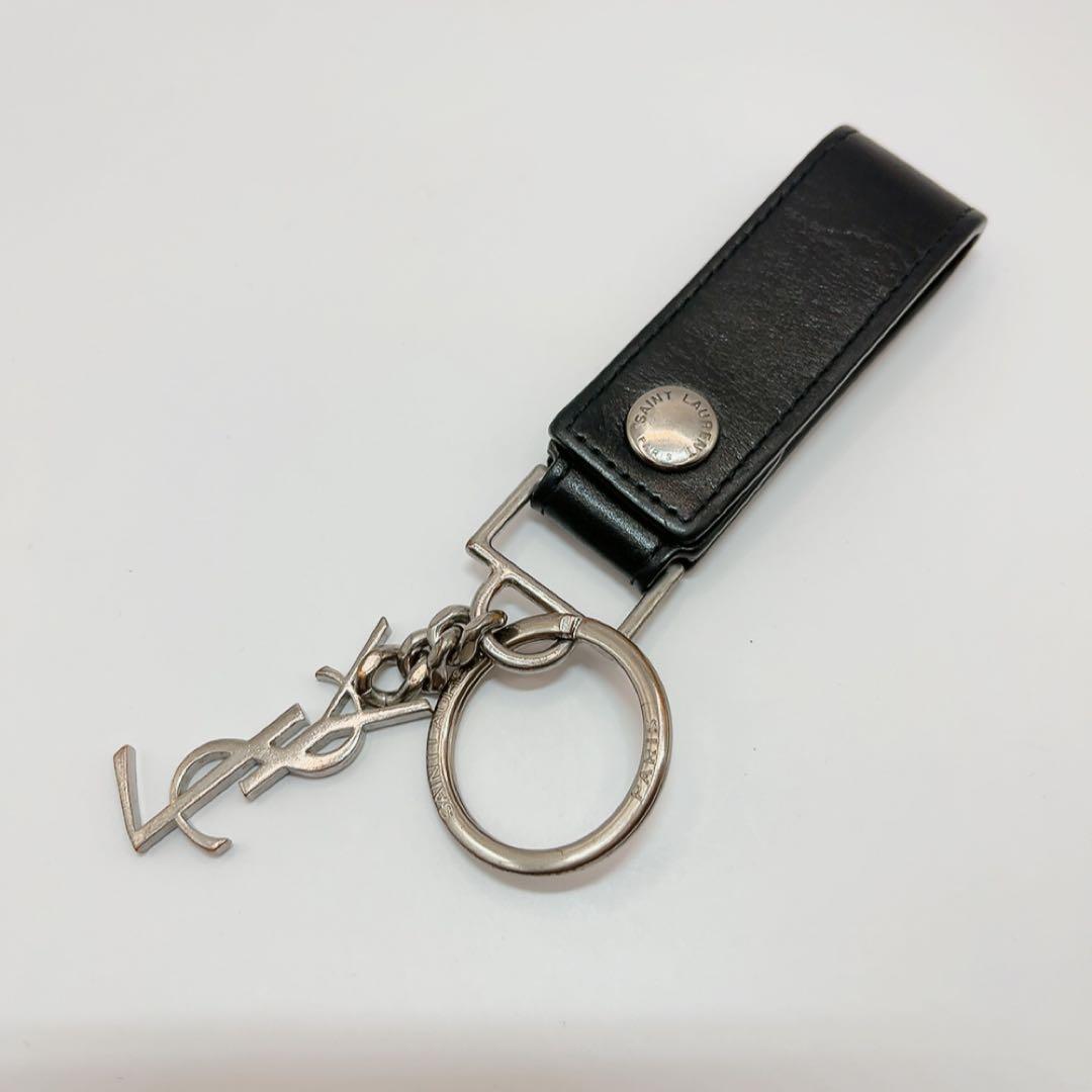 【SAINT LAURENT 】サンローラン カサンドラ ロゴキーリングブラック