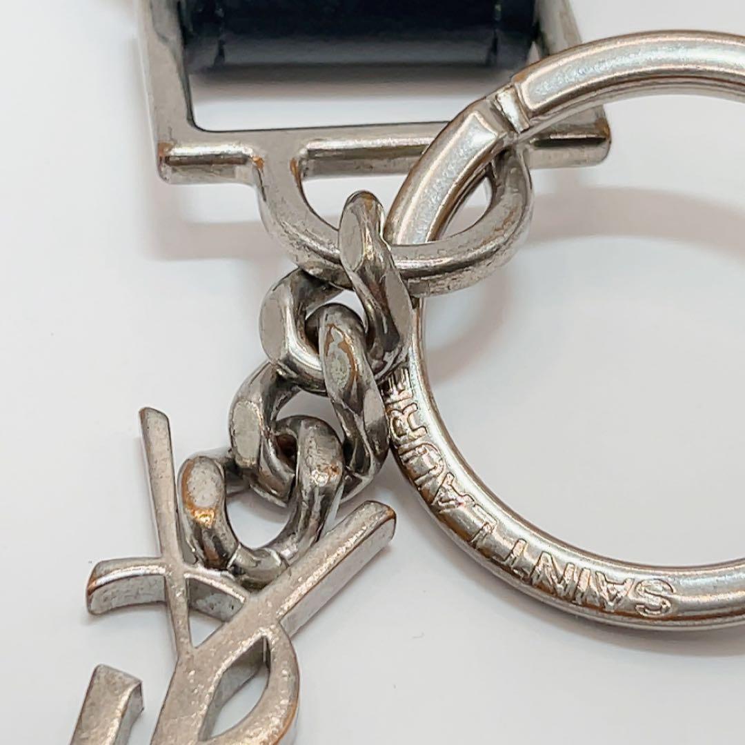 【SAINT LAURENT 】サンローラン カサンドラ ロゴキーリングブラック