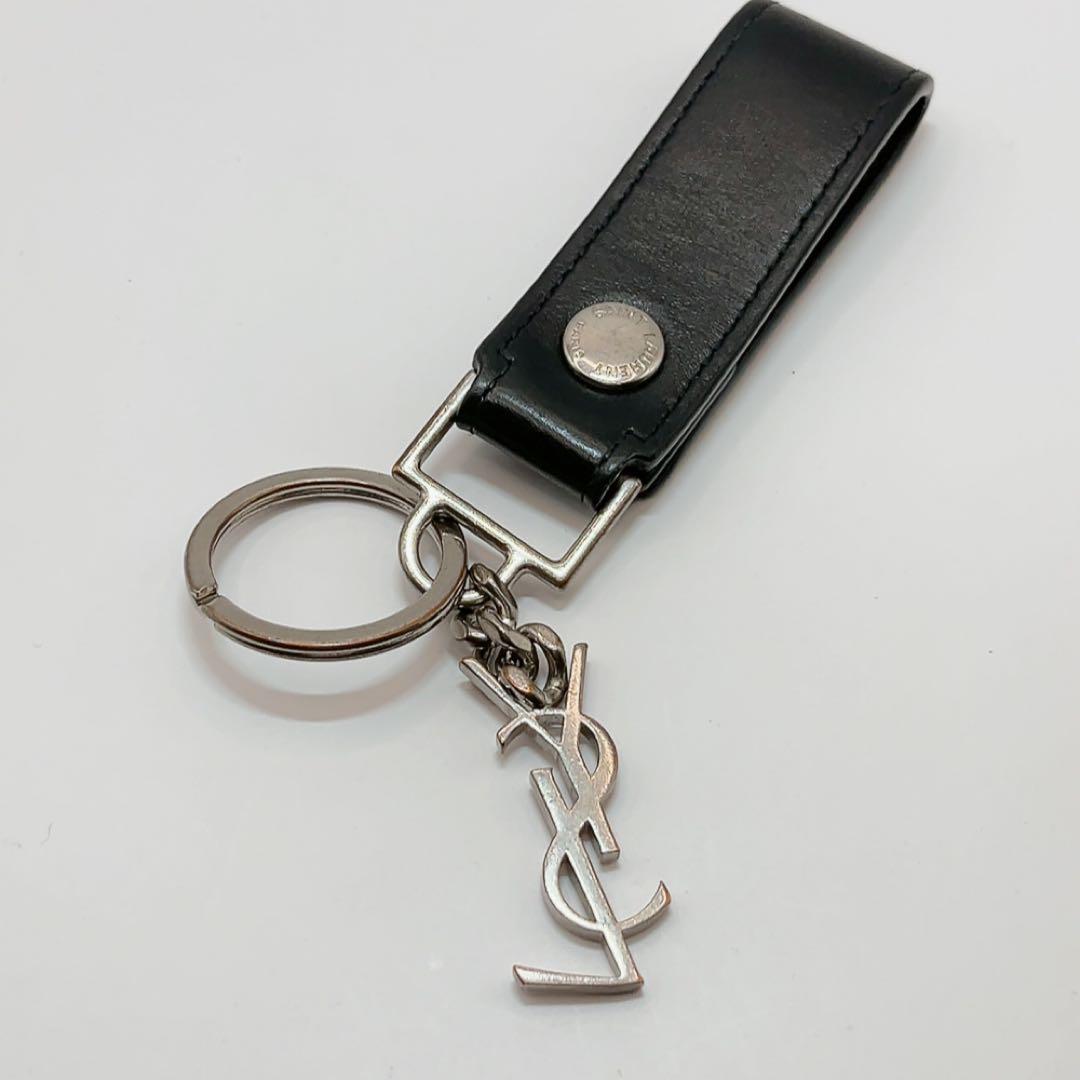 【SAINT LAURENT 】サンローラン カサンドラ ロゴキーリングブラック
